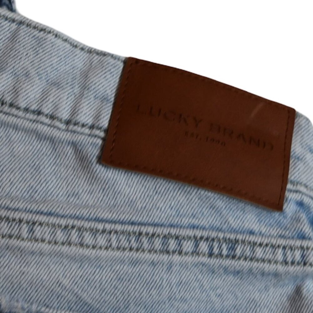 Lucky Brand 90s Straight Leg Jeans Light Wash Distressed Mid Rise 2/26A Grunge - Picture 9 of 11